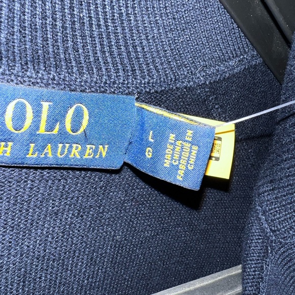 💥SOLD💥  290$ Brand new Navy Ralph Lauren quarter button up heavy sweater - Picture 4 of 7
